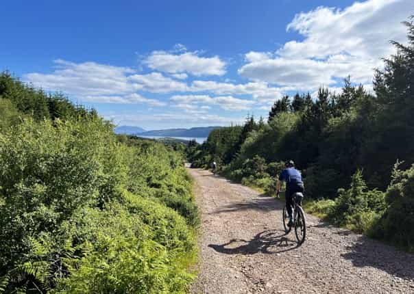 Gravel riding in the scenic Argyll region of Scotland
