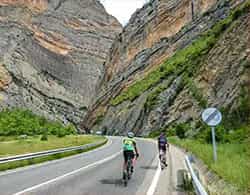 Cyclists riding in Spain